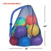 GSE Games & Sports Expert Blue 30"x40" Heavy Duty Mesh Drawstring Bag, Extra Large Sports Equipment Bag with Shoulder Strap for Soccer, Basketballs, Volleyballs, Footballs, Swimming Gear, Laundry view 2