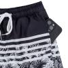 techcity Boys Swim Trunks, Quick Dry Beach Swim Shorts Little Boys Bathing Suit Swimsuit with Mesh Lining, 3-14 Years Black-Stripe view 2