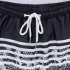 techcity Boys Swim Trunks, Quick Dry Beach Swim Shorts Little Boys Bathing Suit Swimsuit with Mesh Lining, 3-14 Years Black-Stripe view 4