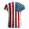 WABEOR Men's Patriotic Polo Shirt Short Sleeve Zip Up Casual Summer Slim Fit Golf T-Shirt Big and Tall American Flag T Shirts view 4