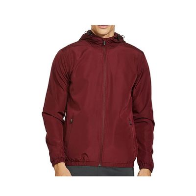 CALIPH IMPEX Full Zippers Outdoor Rain Waterproof Jackets Raincoat for Mens Maroon