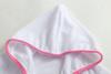 Kids Little Girls Summer Swim Cover Up Swimsuit Zip Up Beach Bathing Suit Hooded Bathrobe Absorbent 3 (White, 6-7 Years) view 3