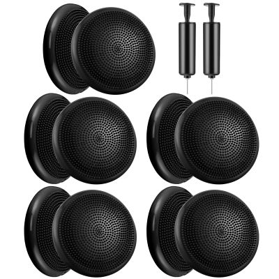 Leitee 10 Pcs Wobble Cushion Inflated Wiggle Seats 13.4'' Balance Disc with Air Pump Sensory Flexible Seat Balance Pad for Focus Sensory Training Core Stability Physical Exercise Home Office(Black)