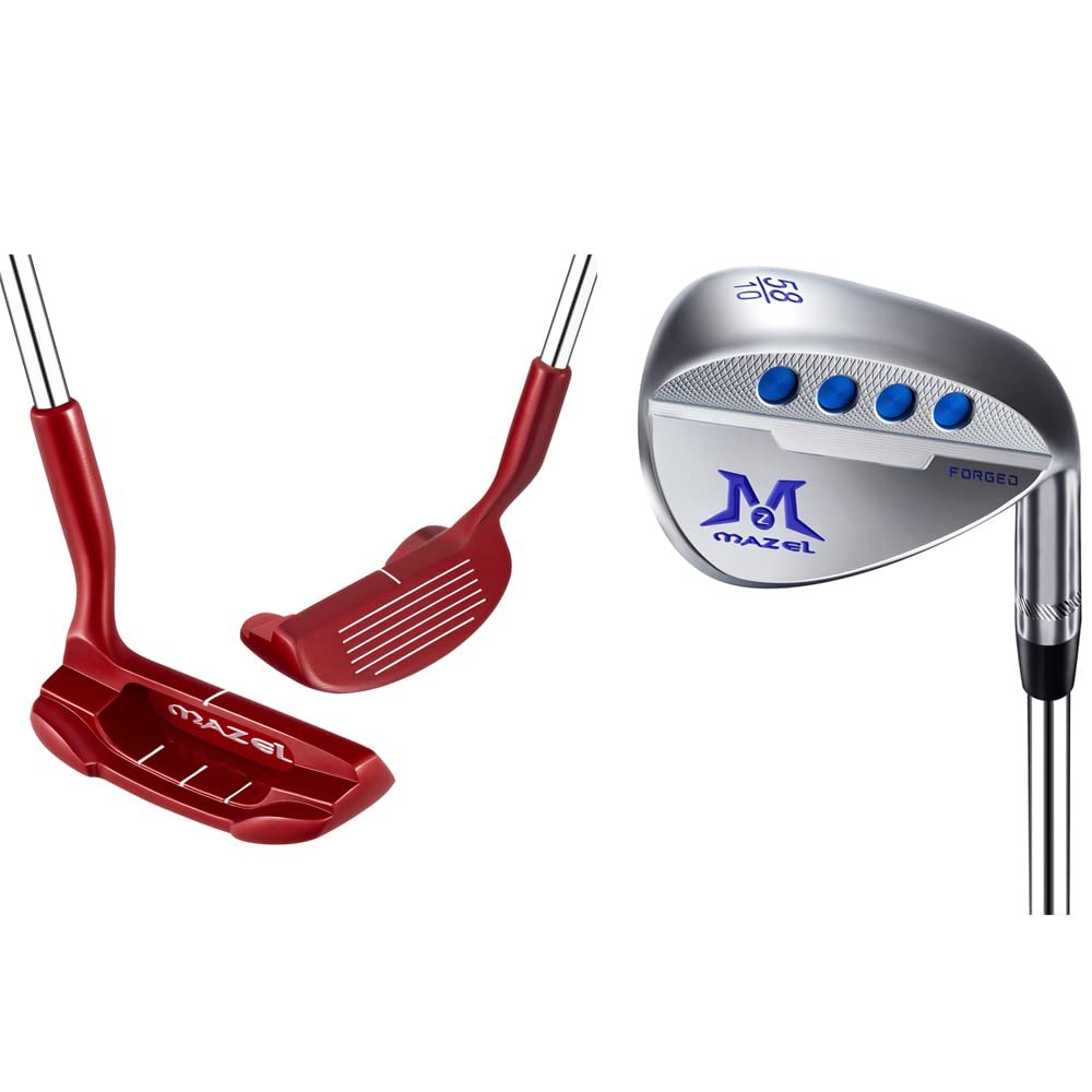 MAZEL Red Golf Chipper 36 Degree & Golf Wedge 58 Degree,Bundle of 2