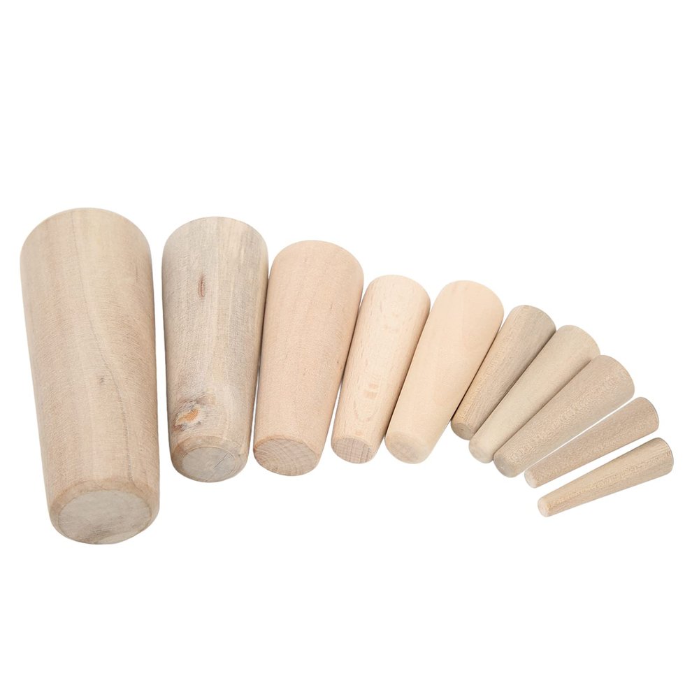 Marine Thru Hull Wood Plug Emergency Tapered Soft Plugs, 10Pcs Conical Boat Drain Prevent Plug Set, Drain Stopper Plugs Kit for Boats Yachts Marines Ships, Emergency Wooden Plug