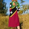 Fattyeery Elegant Casual Long Dress Saint Kitts and Nevis Flag Girls Summer Sunshine Beach Skirts for Womens 5XL view 4