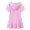 Kids Little Girls Summer Swim Cover Up Swimsuit Zip Up Beach Bathing Suit Hooded Bathrobe Absorbent 3 (Pink, 3-4 Years) view 2