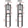 HIMALO DH Mountain Bike Suspension Fork 27.5/29'' Bike Air Fork Travel 150mm 1-1/8 Straight Double Crown Fork Rebound Adjustable Manual Lockout (Size : 27.5'') view 2