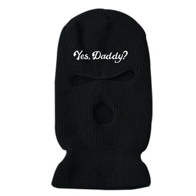 YTNKIV 3-Hole Ski Mask Full Face Woolen Knitted Hat Warm Outdoor Cycling Windproof Mask Balaclava (Black)