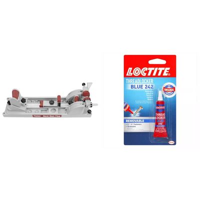 Tipton Best Gun Vise with Secure Adjustable Cradle, Storage Compartments for Cleaning, Gunsmithing and Firearm Maintenance & Loctite Threadlocker Blue 242 Nut/Bolt Locker
