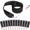HiUnicorn 12PCS Black Dance Ribbons, Black Party Favors, Church Praise Dance Accessories, Ribbon Dancer Wand for Kids Gymnastics Birthday Party Decorations view 1