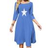 Skirts for Womens Summer Fall Dress Top Somalia Flag Casual V Neck Long Dress for Fashion Womens Dress 2XL view 1