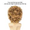 TUOFLY Disco Wig 5Pcs Set (Wig+ Glasses+ Necklace+ Mustache+ Wig Cap) 70'S Costumes Wig Afro Wig Men Short Curly Natural Fluffy Synthetic hair Wig for Halloween Disco Party view 4