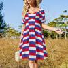 Fattyeery Womens Summer Casual Loose Dress Russia Flag Long Dress Short Sleeve for Girls Fashion Skirts 4XL view 2