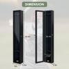 ILOT Baseball Bat Display Case Solid Wood Frame Ball Holder Stand Showcase Display Cabinet with UV Protected Acrylic Wall Mounted Shadow Box Vertical and Horizontal view 4
