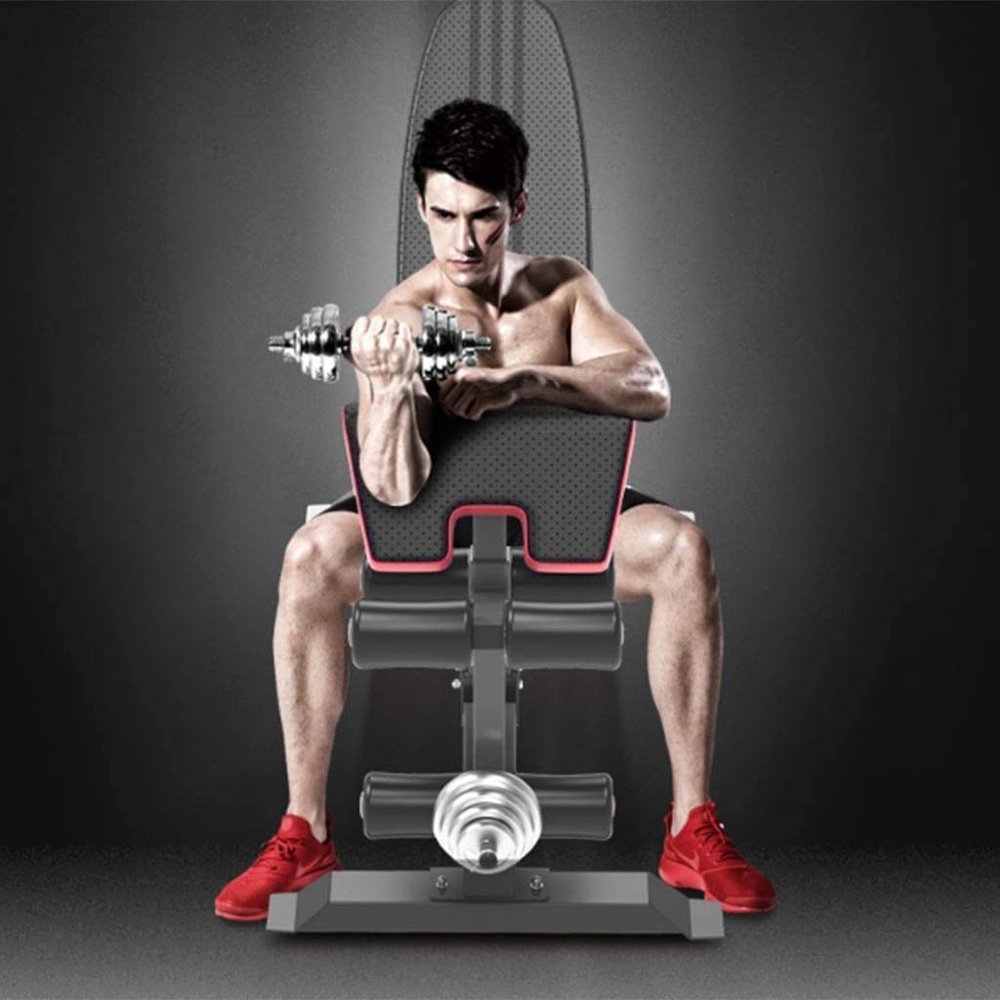 FSunKoFu Adjustable Weight Bench Home Training Gym Weight Lifting Adjustable Weight Bench Multifunctional Fitness Chair Dumbbell Stool Sit-up Board for Home Fitness Equipment Bench