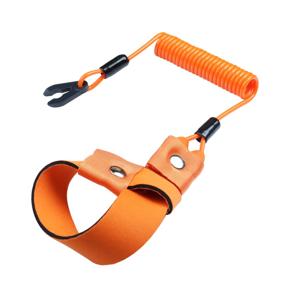 Boat Kill Switch Lanyard Suit for All Yamaha Jet Ski Waverunner, Marine Outboard Motor Engine Cut off Stop Tether Wrist Strap, EW2-68348-00-00 Replacement (Orange)