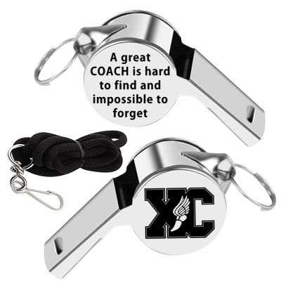 KEYCHIN XC Cross Country Coach Whistle with Lanyard A Great Coach is Hard to Find and Impossible to Forget Whistle Marathon Runner Gifts (XC W-S)