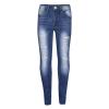Children's Fashion Tight Zipper Pocket Jeans Button Hole Long Pants Baby Boys Girls Outfit 6 9 Months (Blue, 3-4 Years) view 2