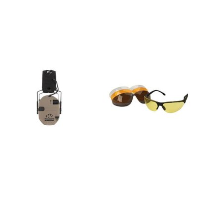 Walker's Razor Slim Electronic Earmuffs Sport Glasses with Interchangeable Lens