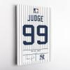 MW MERWEZI Aaron Judge Jersey Art New York Yankees MLB Wall Art Home Decor Hand Made Framed Poster Canvas Print(Stretched on Wood, 12"x18") view 1