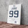 MW MERWEZI Aaron Judge Jersey Art New York Yankees MLB Wall Art Home Decor Hand Made Framed Poster Canvas Print(Stretched on Wood, 12"x18") view 2