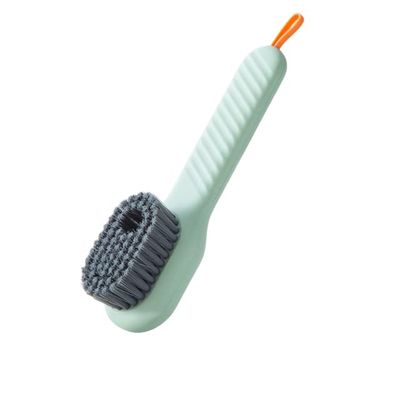 Cleaning Brush Soft Bristled Liquid Shoe Brush Long Handle Brush Clothes Brush Shoe Clothing Board Brush Household Cleaning Tool (1PCS Green)