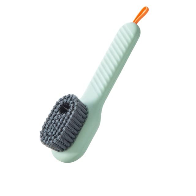 Cleaning Brush Soft Bristled Liquid Shoe Brush Long Handle Brush Clothes Brush Shoe Clothing Board Brush Household Cleaning Tool (1PCS Green)