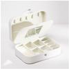 ArtsPavilion Jewelry Travel Case, Small Travel Jewelry Box, Portable Travel Jewelry Organizer Box for Earrings Bracelets Rings Necklace White view 1