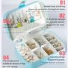 ArtsPavilion Jewelry Travel Case, Small Travel Jewelry Box, Portable Travel Jewelry Organizer Box for Earrings Bracelets Rings Necklace White view 3