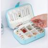 ArtsPavilion Jewelry Travel Case, Small Travel Jewelry Box, Portable Travel Jewelry Organizer Box for Earrings Bracelets Rings Necklace White view 4