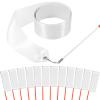 HiUnicorn 12PCS White Dance Ribbons, 4th of July Accessories, Praise Dance Ribbon Dancer Wand for Kids Danza Cristiana Gymnastics Ballerina Birthday Party Favors Decoration view 1