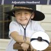2Pcs Windproof Rope for Hat, Flexible Adjustable Hat Strap Removable Windproof Hat Chin Cord Anti Lost Strap with Clips Hat Chin Cord(Navy Blue) view 2