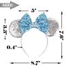FACHPINT Mouse Ears Sparkly Mouse Ears for Girls Party, Princess Mouse Ears for Women Holiday Theme Park Cosplay Role Play (Sliver Crown) view 2