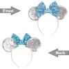 FACHPINT Mouse Ears Sparkly Mouse Ears for Girls Party, Princess Mouse Ears for Women Holiday Theme Park Cosplay Role Play (Sliver Crown) view 3
