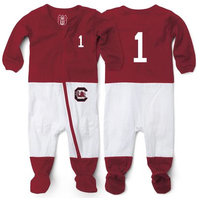 Wes and Willy Baby College Sports Fan Football Jersey Sleeper (University of South Carolina, 6 Months)