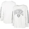 47 Women's White Las Vegas Raiders Statement-Long Sleeve T-Shirt view 1