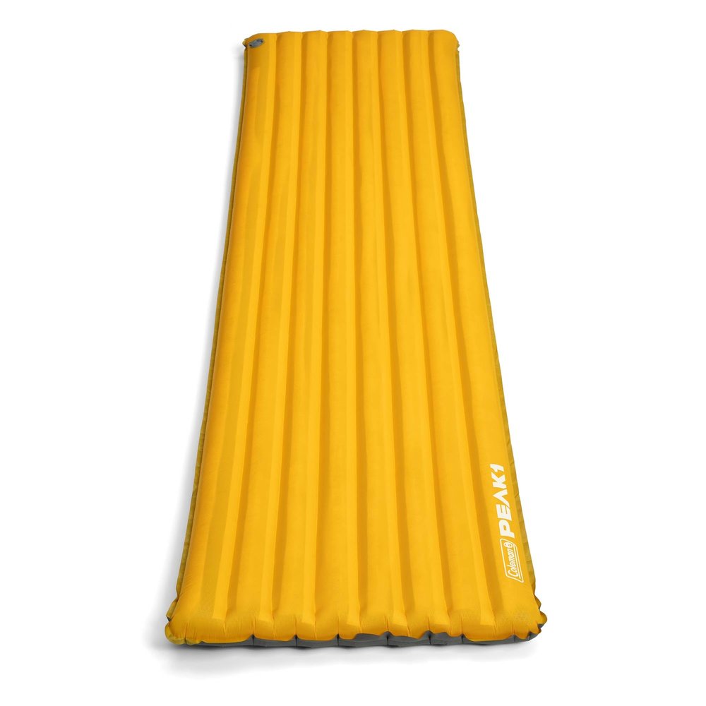 Coleman PEAK1 Sleeping Camp Pad with Integrated Valve System and Carry Bag for great for Backpacking, Hiking, and Rugged Car Camping, Marigold