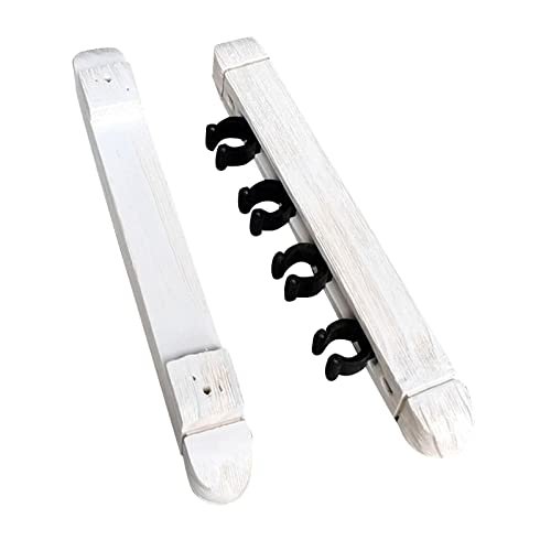 1 Set Snooker Pool Cue Rack Wall Rack Cue Clips Table Rods Clip Hanging Rod Organizer Stand Holder for Billiard Pool Bars (White)