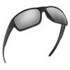 TOROE Eyewear FIELD Wrap Around Sport Sunglasses With Polycarbonate Polarized Lenses, Lightweight TR90 Frame (Matte Black | Black Emblem, Silver (C3)) view 1
