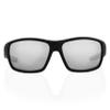 TOROE Eyewear FIELD Wrap Around Sport Sunglasses With Polycarbonate Polarized Lenses, Lightweight TR90 Frame (Matte Black | Black Emblem, Silver (C3)) view 3