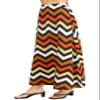 LL WDR1434 Womens Chvron Print Maxi Skirt with Elastic Waist Band XXL Chevron view 1