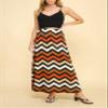 LL WDR1434 Womens Chvron Print Maxi Skirt with Elastic Waist Band XL Chevron view 2