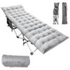 Zento Camping Cot and Mattress Folding Outdoor Travel Bed - Heavy Duty Max Load 450 LBS Premium Quality Cot Bed with Pad for Comfort Sleeping for Travel Home and Anytime Use view 1