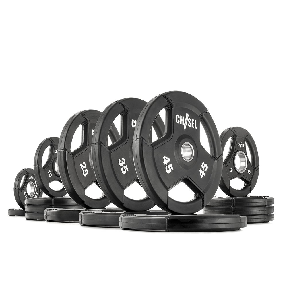 XMARK CHISEL Olympic Weight Plates, 275 lb Set, Weights for Strength Training and Conditioning