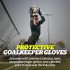 Storelli Electric Goalkeeper Gloves, High-Impact Hand Protection with 5 Removable Finger Spines, German Contact Latex, Wrist Strap, Extended Cuff, Youth & Adults, Unisex, 1 Pair, Black Charge, Size 6 view 2