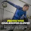 Storelli Electric Goalkeeper Gloves, High-Impact Hand Protection with 5 Removable Finger Spines, German Contact Latex, Wrist Strap, Extended Cuff, Youth & Adults, Unisex, 1 Pair, Blue Charge, Size 6 view 2