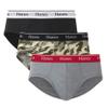 Hanes Mens Originals Stretch Cotton Pack, Moisture-wicking Underwear For Men, Briefs, Black/Concrete Heather/Camo, Small US view 1