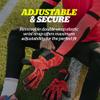 Storelli Lightning Goalkeeper Gloves, High-Impact Hand Protection with 5 Built-in Finger Spines, German New Basic Latex, Wrist Strap, Extended Cuff, Youth & Adults, Unisex, 1 Pair, Red Storm, Size7 view 3