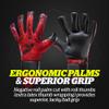Storelli Lightning Goalkeeper Gloves, High-Impact Hand Protection with 5 Built-in Finger Spines, German New Basic Latex, Wrist Strap, Extended Cuff, Youth & Adults, Unisex, 1 Pair, Red Storm, Size7 view 4